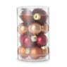 Box met kerstballen - rood - ø2.5 cm - set van 16